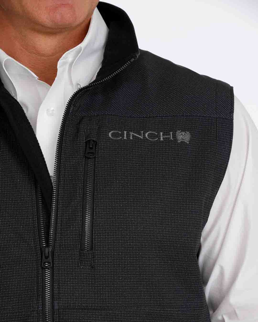 Mens Bonded Vest in Black by Cinch