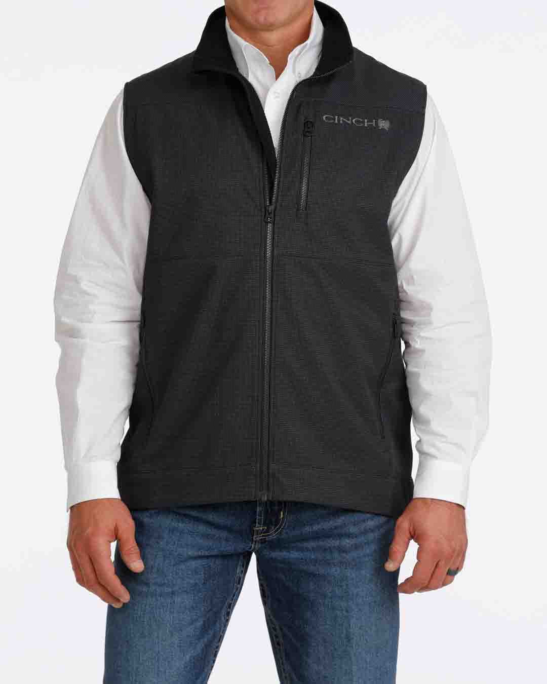 Mens Bonded Vest in Black by Cinch