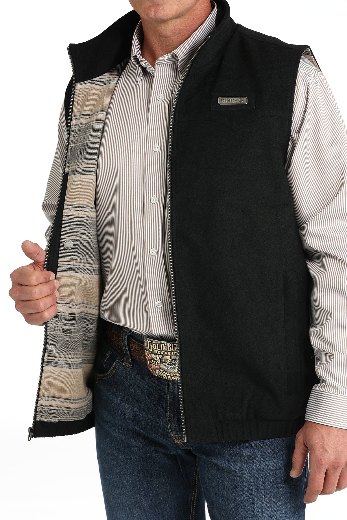 Mens Concealed Carry Black Vest by Cinch