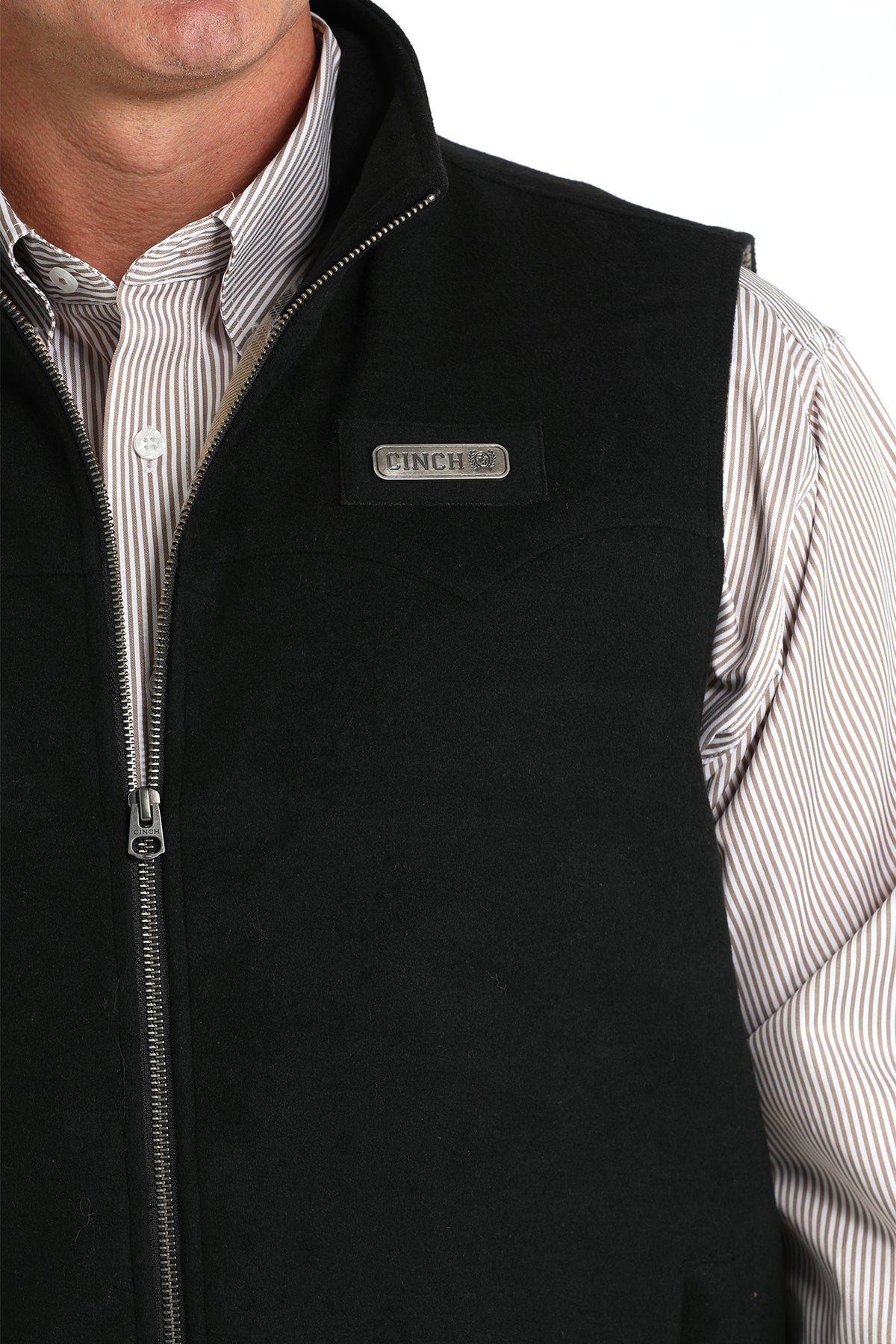 Mens Concealed Carry Black Vest by Cinch