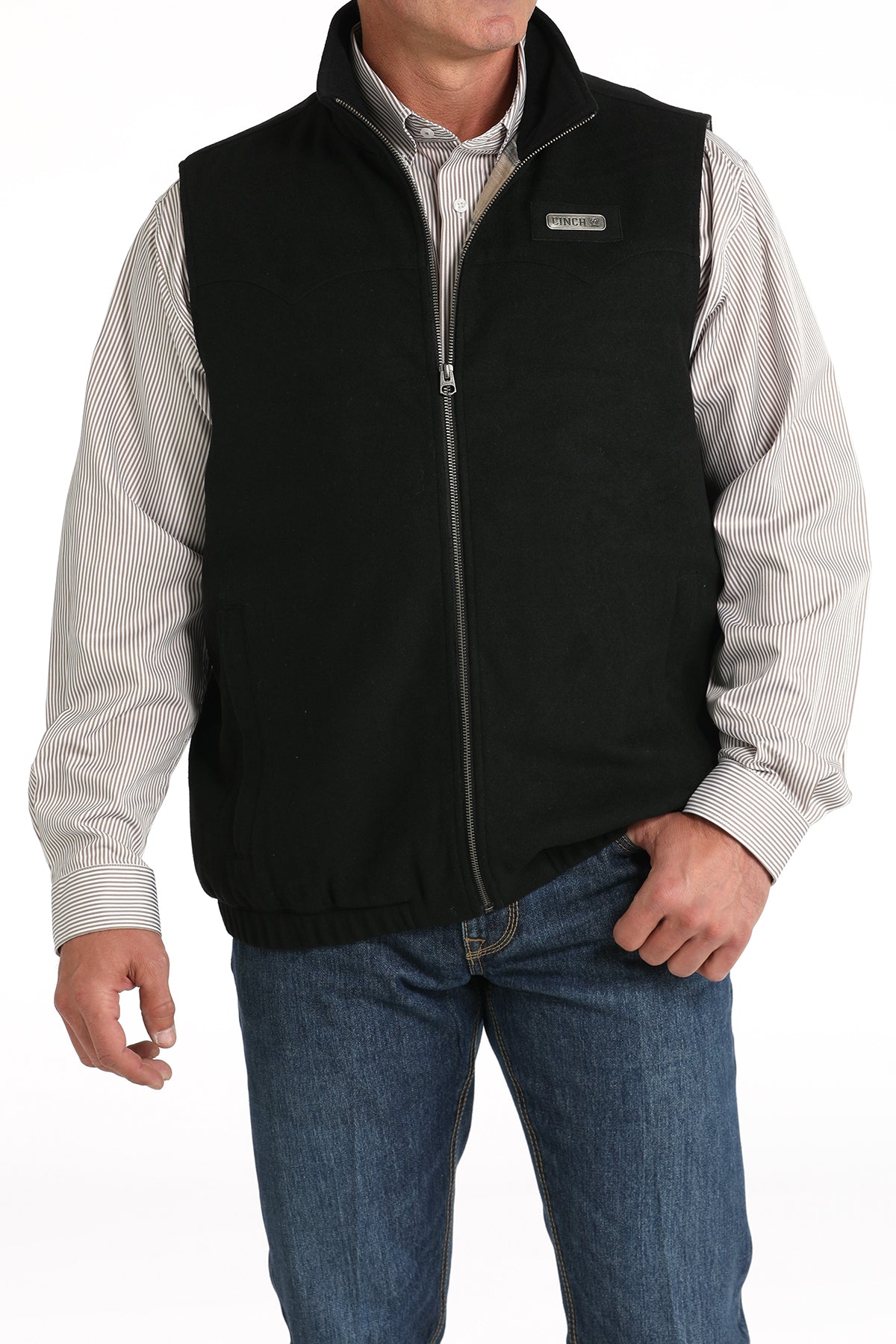 Mens Concealed Carry Black Vest by Cinch