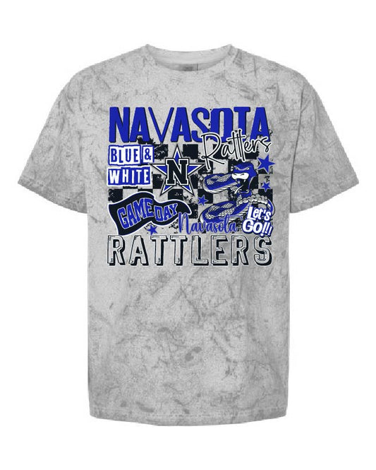 Navasota Rattlers Blue and White Spirit Tee