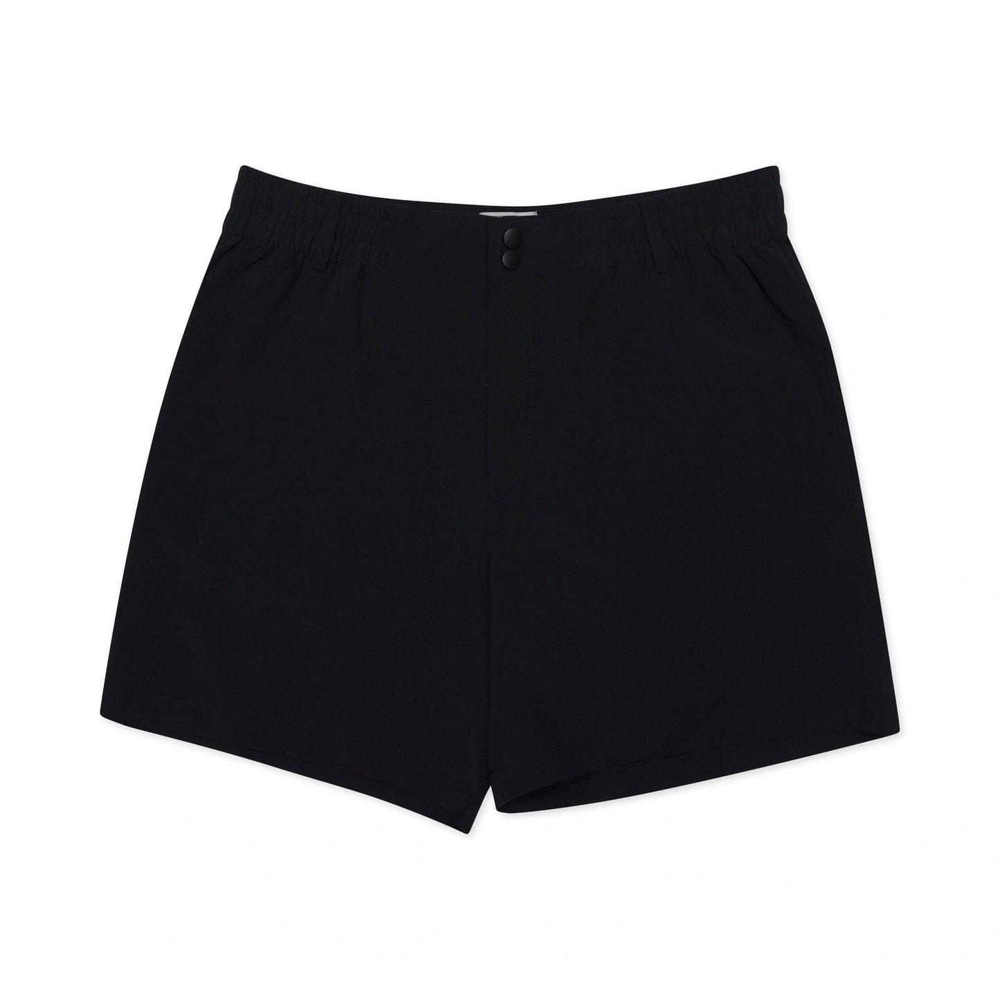 Matte Black Everyday Shorts with Throwback Camo Pocket by Burlebo