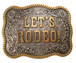 Nocona Mens Buckle Rectangle Let's Rodeo