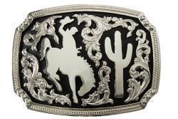 Bronco Rider Nocona Mens Rectangle Belt Buckle by M&F Western
