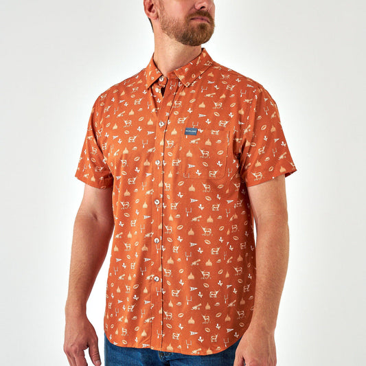 Gameday in Austin Performance Button Up by Burlebo