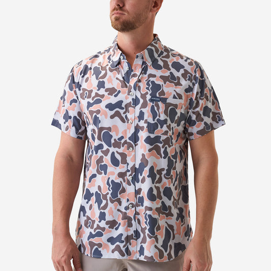 Vintage Camo Performance Button Up by Burlebo