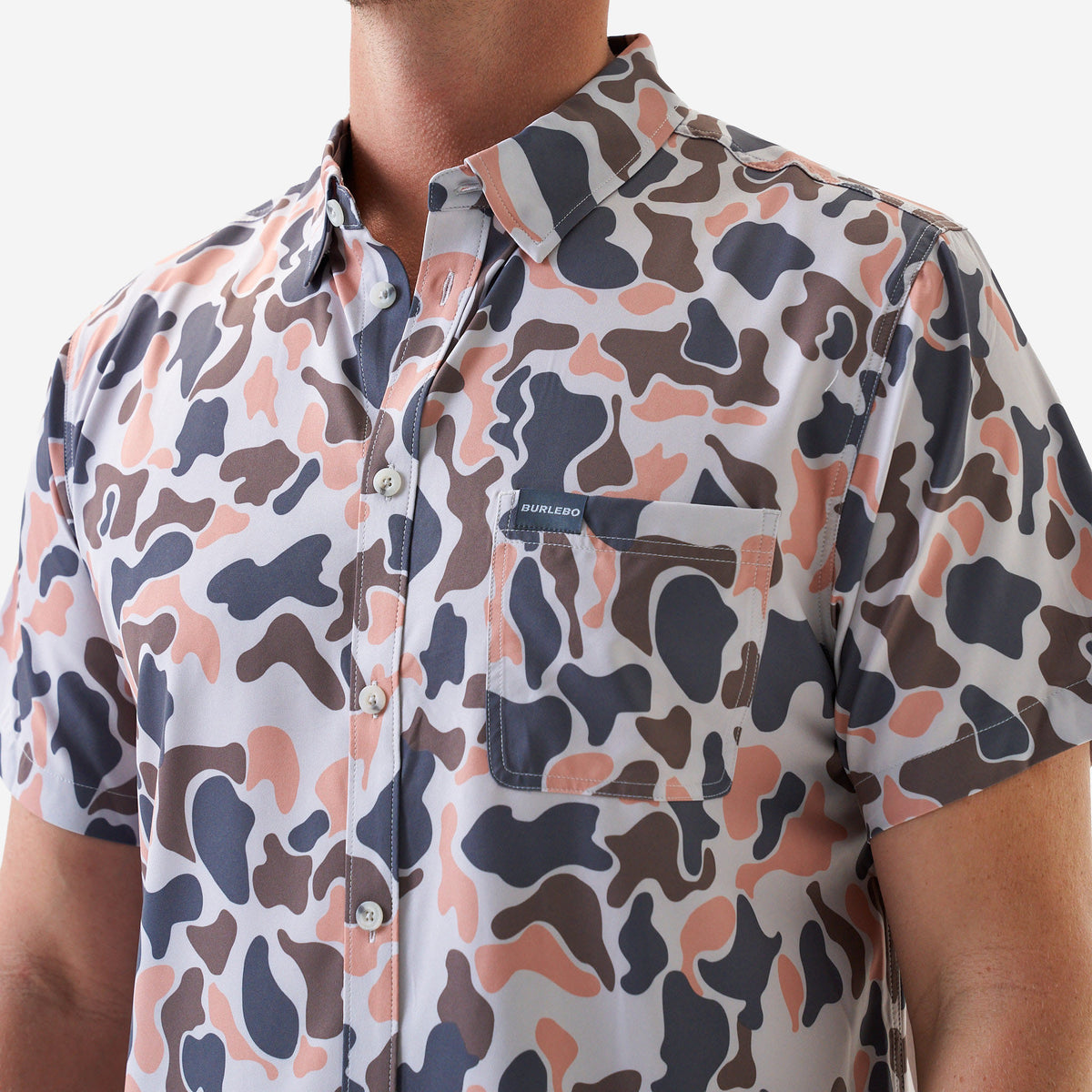 Vintage Camo Performance Button Up by Burlebo