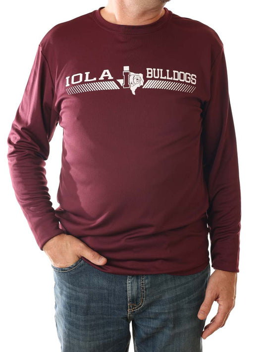 Iola Bulldogs Rising Performance LSL Crew T-Shirt Royal