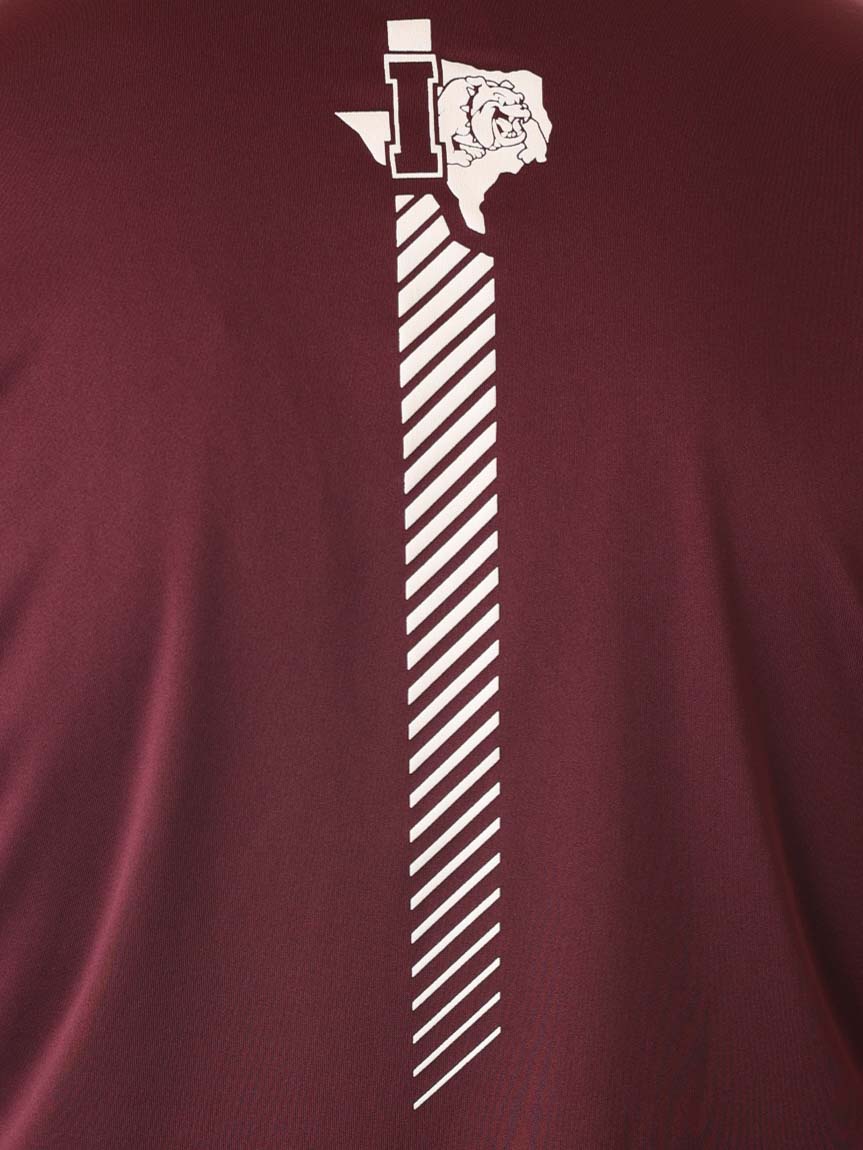 Iola Bulldogs Rising Performance Crew T-Shirt Maroon