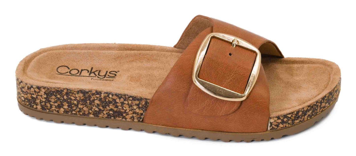 Road Trip Big Buckle Slides Sandals by Corky's