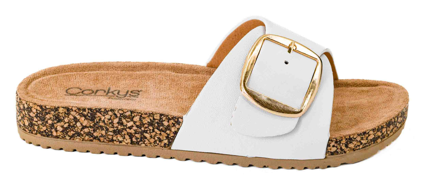 Road Trip Big Buckle Slides Sandals by Corky's