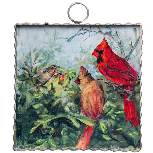 Mini Art Cardinal Family by The Round Top Collection