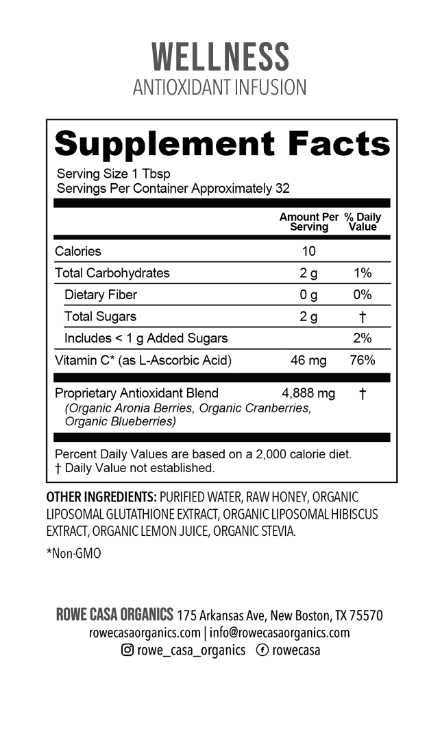 Antioxidant Infusion | 16 Oz by Rowe Casa Organics