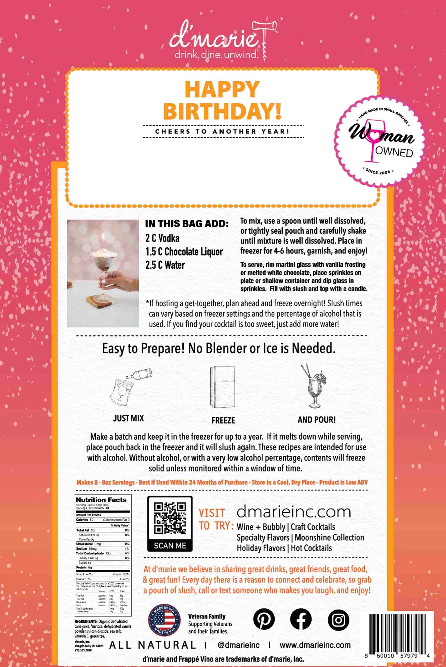 Craft Cocktail Slush Mix by d'marie