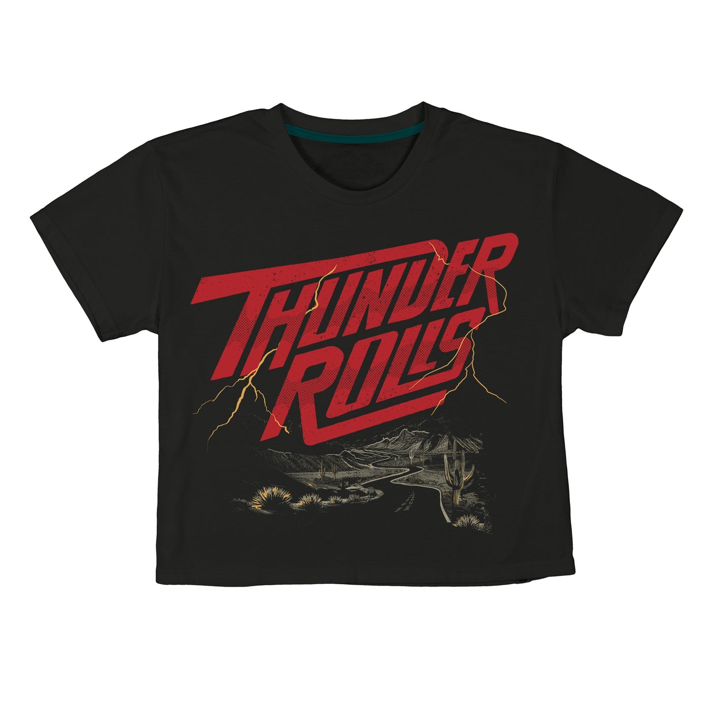 Thunder Rolls Women's Crop Tee in Vintage Black – Sendero Provisions Co