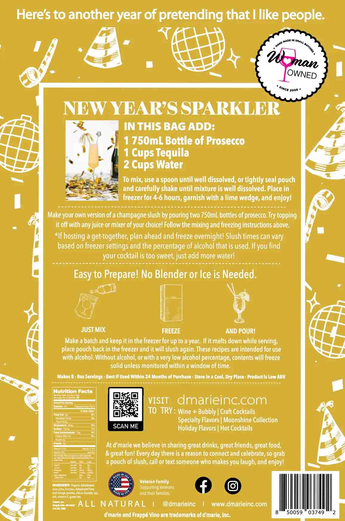 Craft Cocktail Slush Mix by d'marie