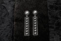 Silver Strike Earrings Studded Bar by M&F Western