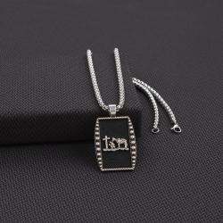 Silver Strike Mens 24" Necklace Praying Cowboy Black Silver by M&F Western