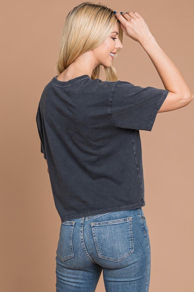 Whiskey Weather Faux Crop Top by Zutter