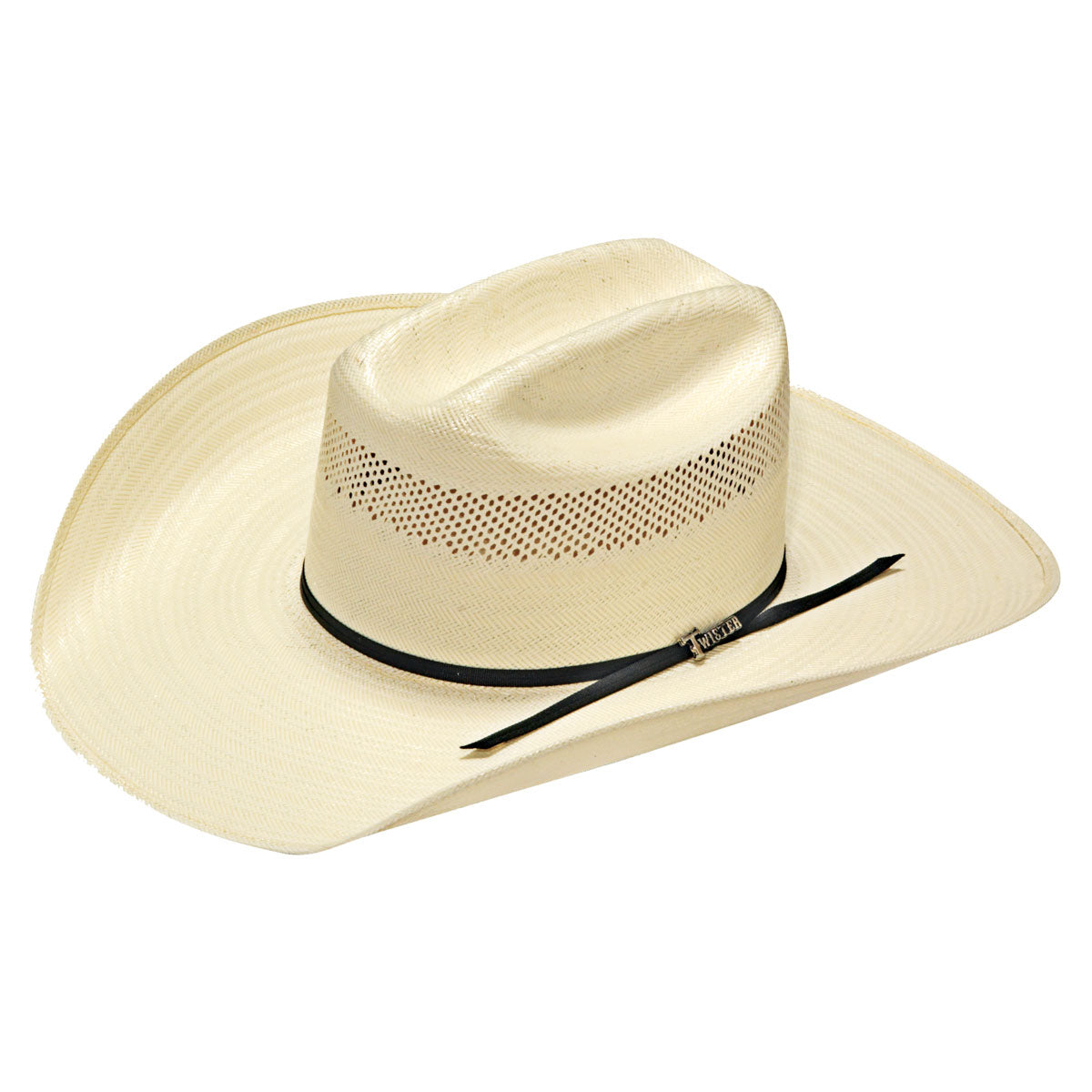 Twister 20X Shantung Western Straw Cowboy Hat Ivory