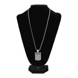 Twister Mens 24" Necklace Matte Silver USA Flag