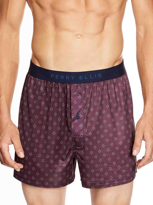 Perry Ellis Luxe Boxer Short Abstract Pattern