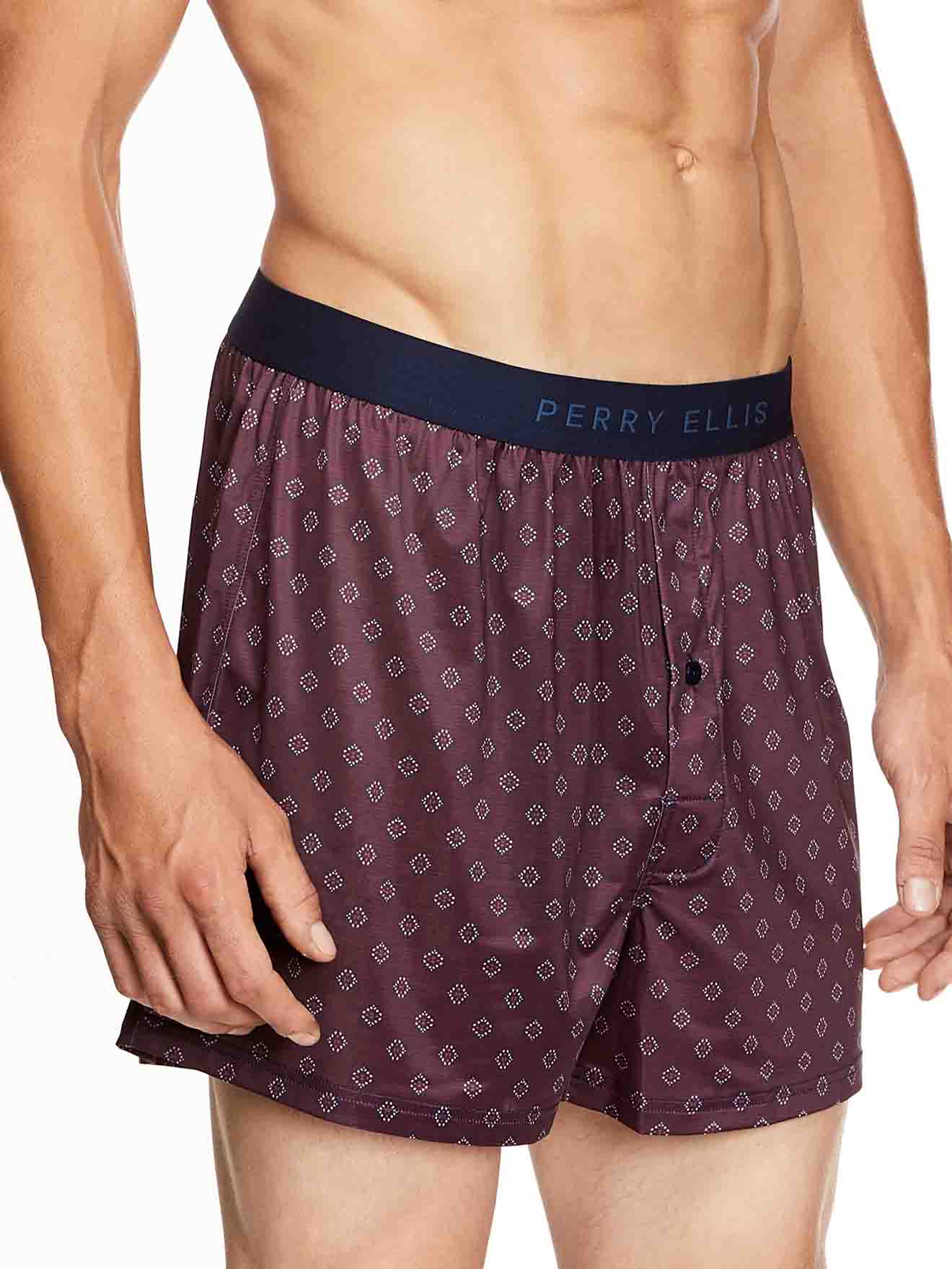 Perry Ellis Luxe Boxer Short Abstract Pattern