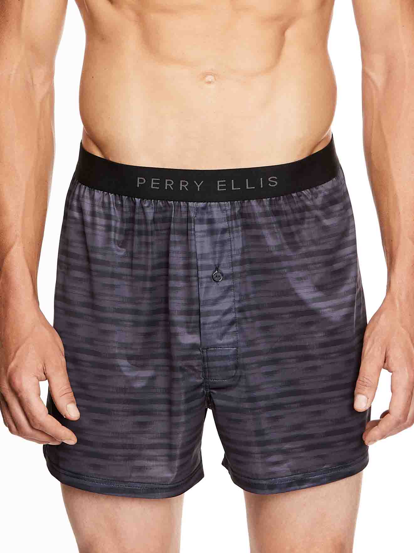Perry Ellis Luxe Boxer Shorts Brushed Stripes