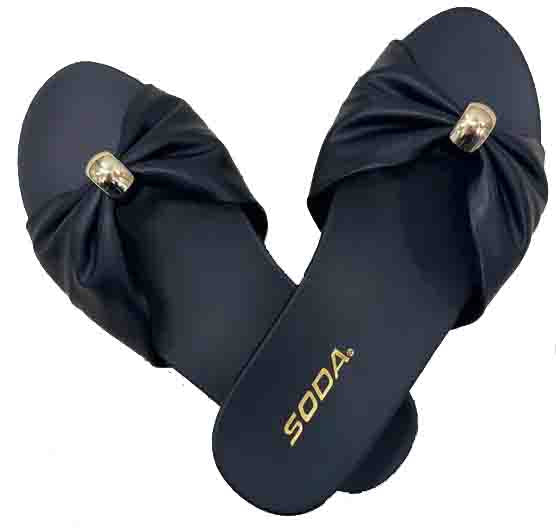 Analog Bow Slides by Soda Shoes