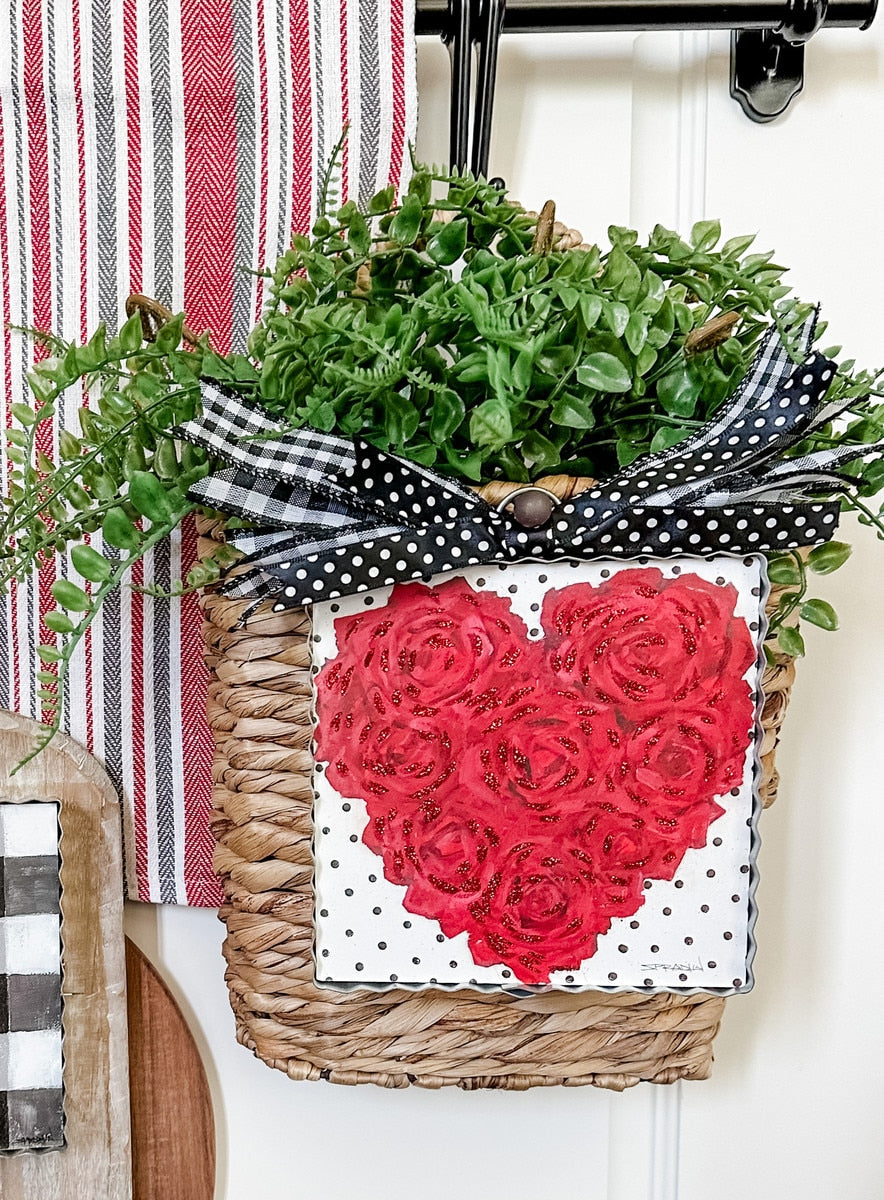 Mini Art Rose Heart by The Round Top Collection