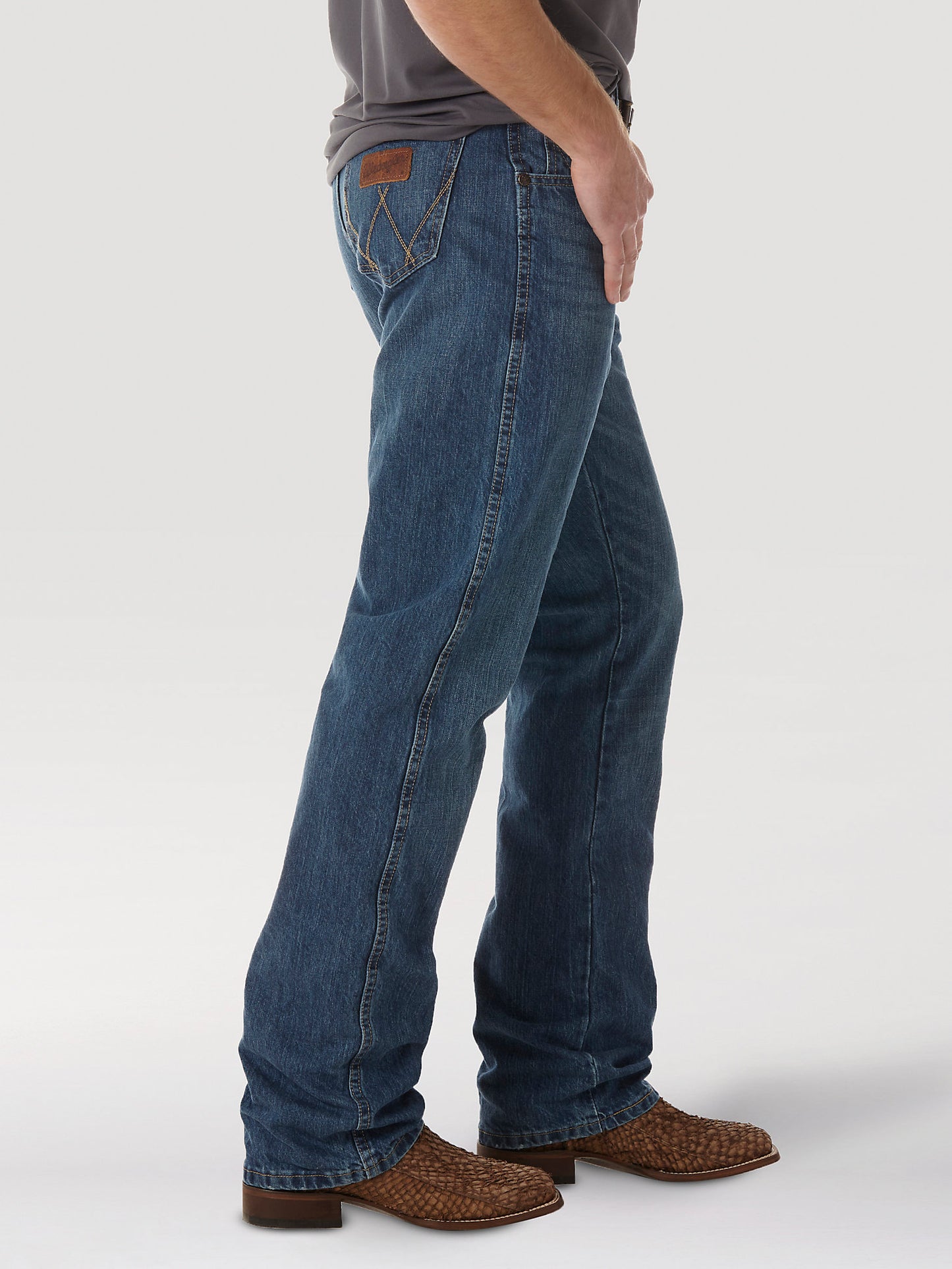 Men's Wrangler Retro® Relaxed Fit Bootcut Jeans in TB Wash by Wrangler®