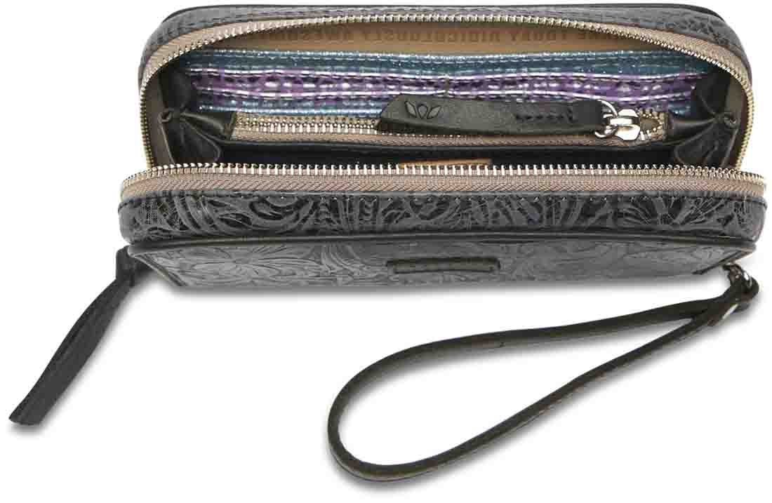 Steely Wristlet Wallet
