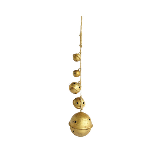 Hanging Metal Bells w/Star Cut Outs by Creative Co-Op