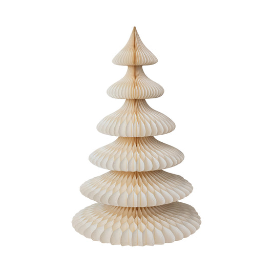 Handmade 4 ft Folding Honeycomb Tree with Gold Glitter Edge by Creative Co-Op
