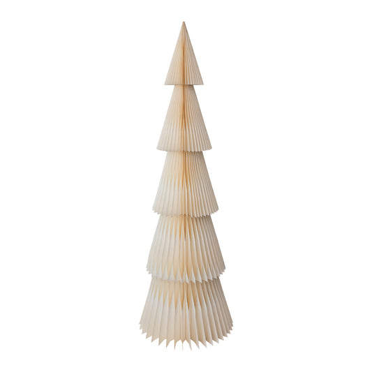 Handmade 6 ft Folding Honeycomb Tree with Gold Glitter Edge