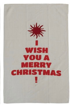 Recycled Microfibre Tea Towel with Holiday Pattern, 12 Styles by Creative Co-Op