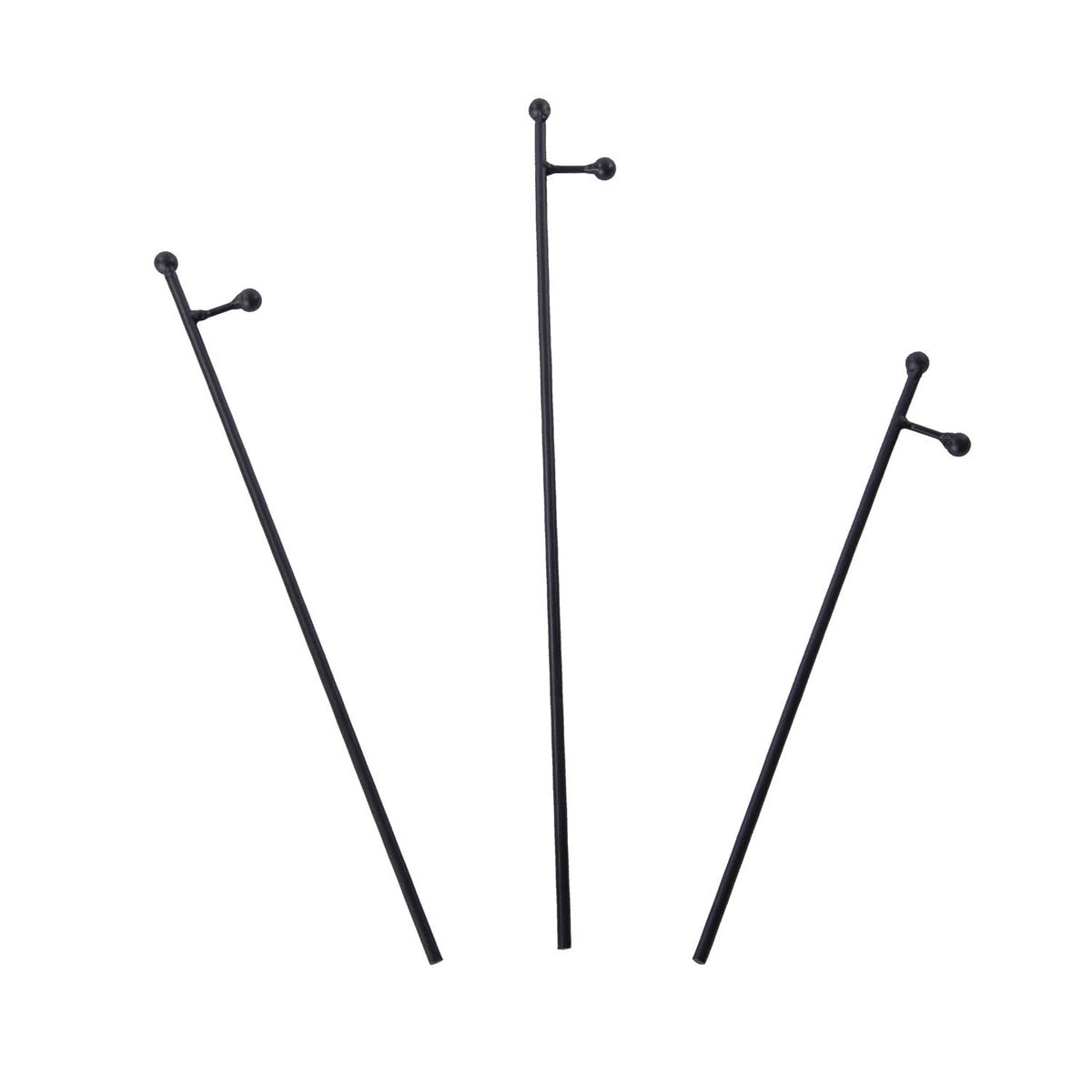 Black Mini Gallery Display Stakes (Set of 3) by The Round Top Collection