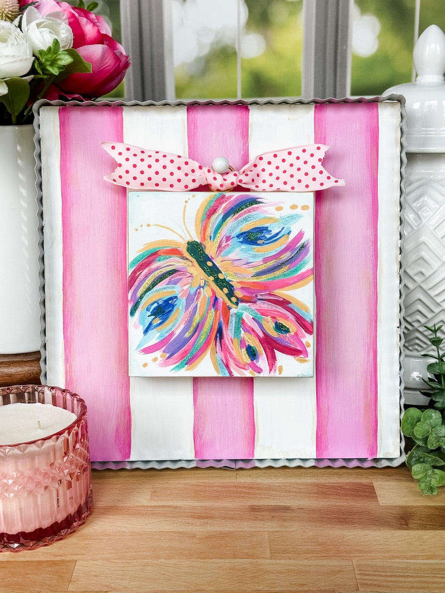 Pink and White Display Board by The Round Top Collection