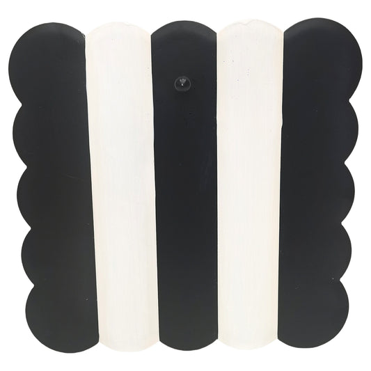 Black and Cream Scallop Display Board by The Round Top Collection