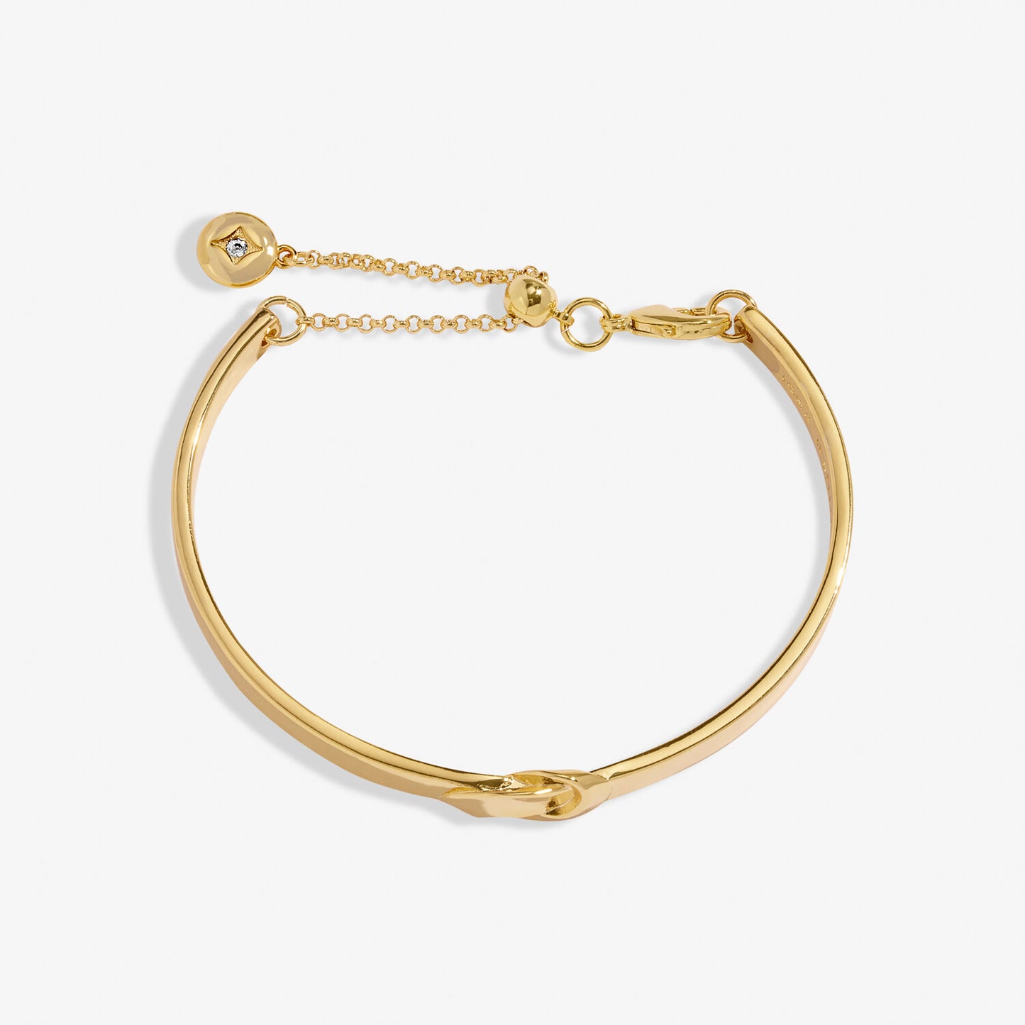 Knot Bangle Bracelet Bar In Gold-Tone Plating by A Littles & Co