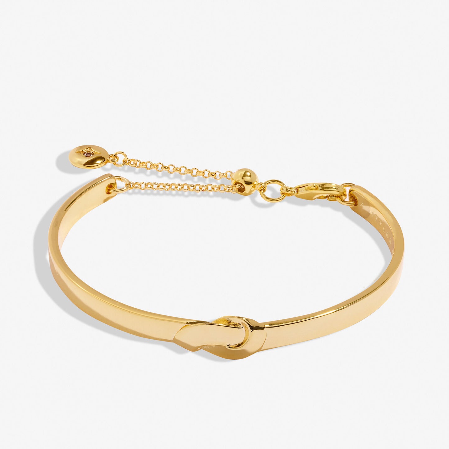 Knot Bangle Bracelet Bar In Gold-Tone Plating by A Littles & Co