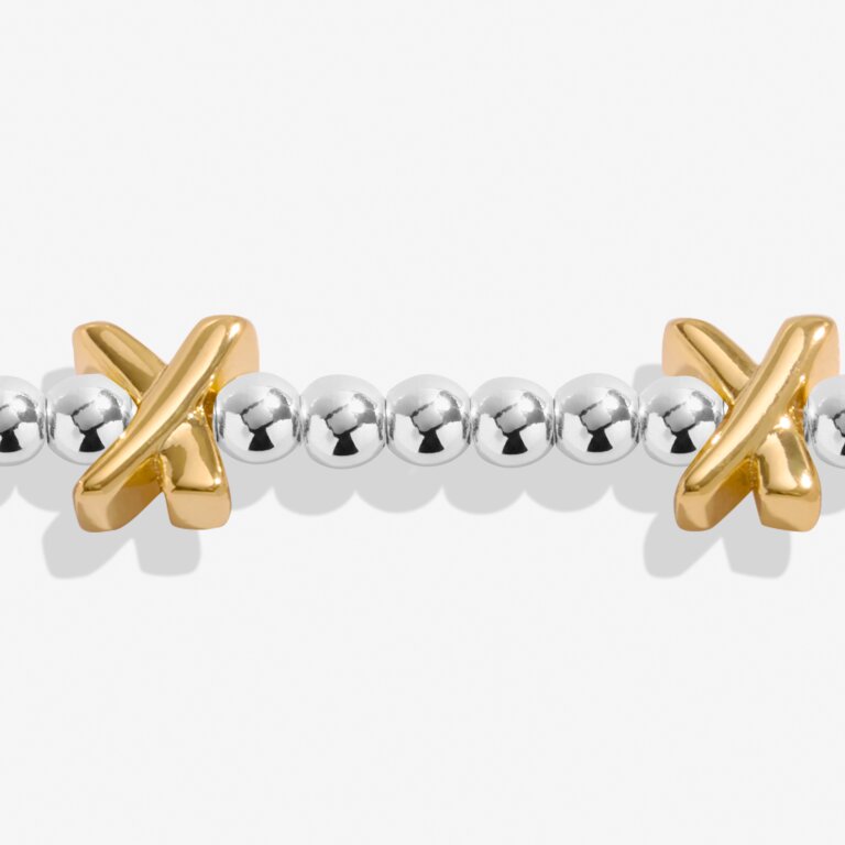 Kisses Bracelet Bar In Silver And Gold-Tone Plating