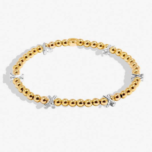 Kisses Bracelet Bar In Silver And Gold-Tone Plating by A Littles & Co