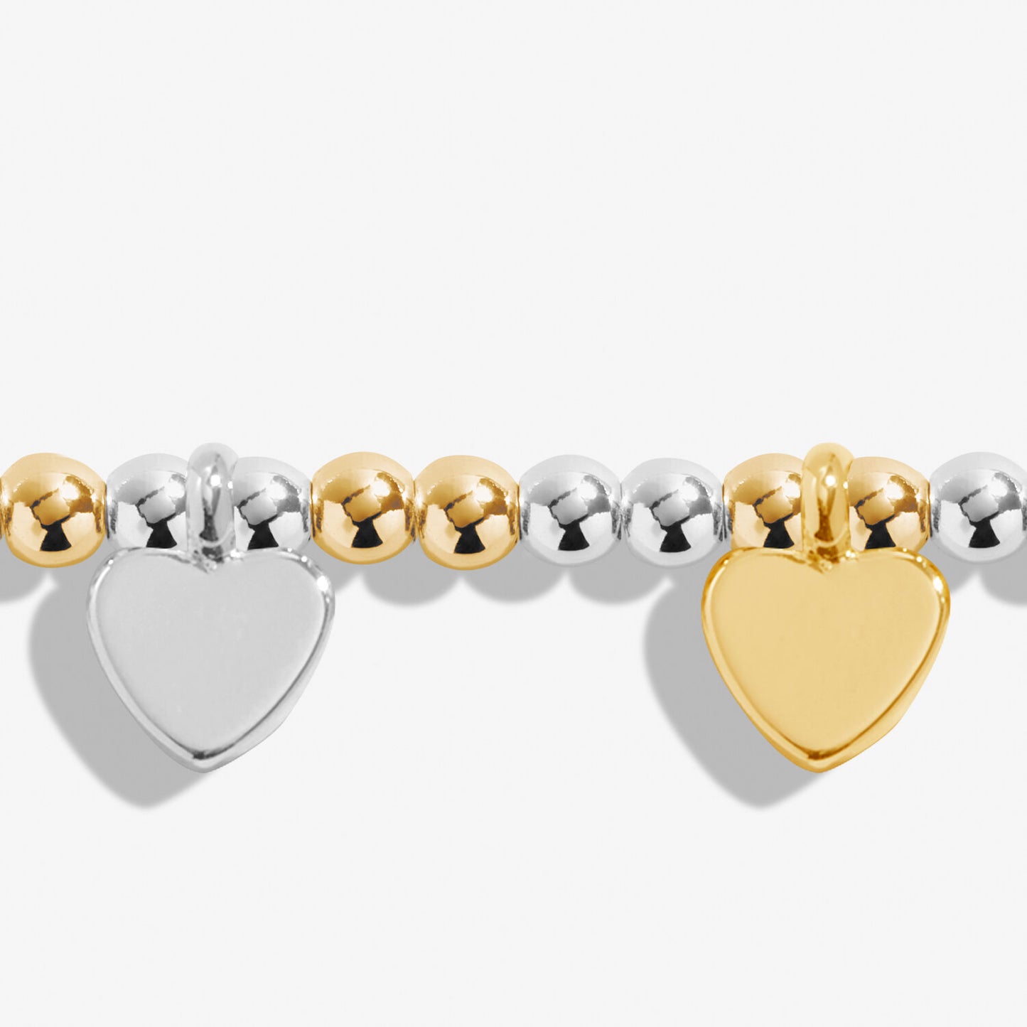 Hearts Bracelet Bar In Silver And Gold-Tone Plating by A Littles & Co
