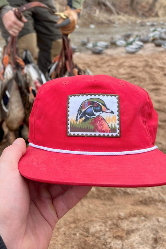 Duck Stamp Cap in Red by Burlebo