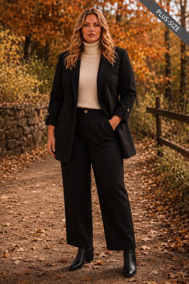 Boyfriend Plus Size Blazer by dear scarlett