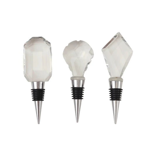 Crystal Bottle Stopper with Zinc Alloy Base, 3 Styles by Creative Co-Op
