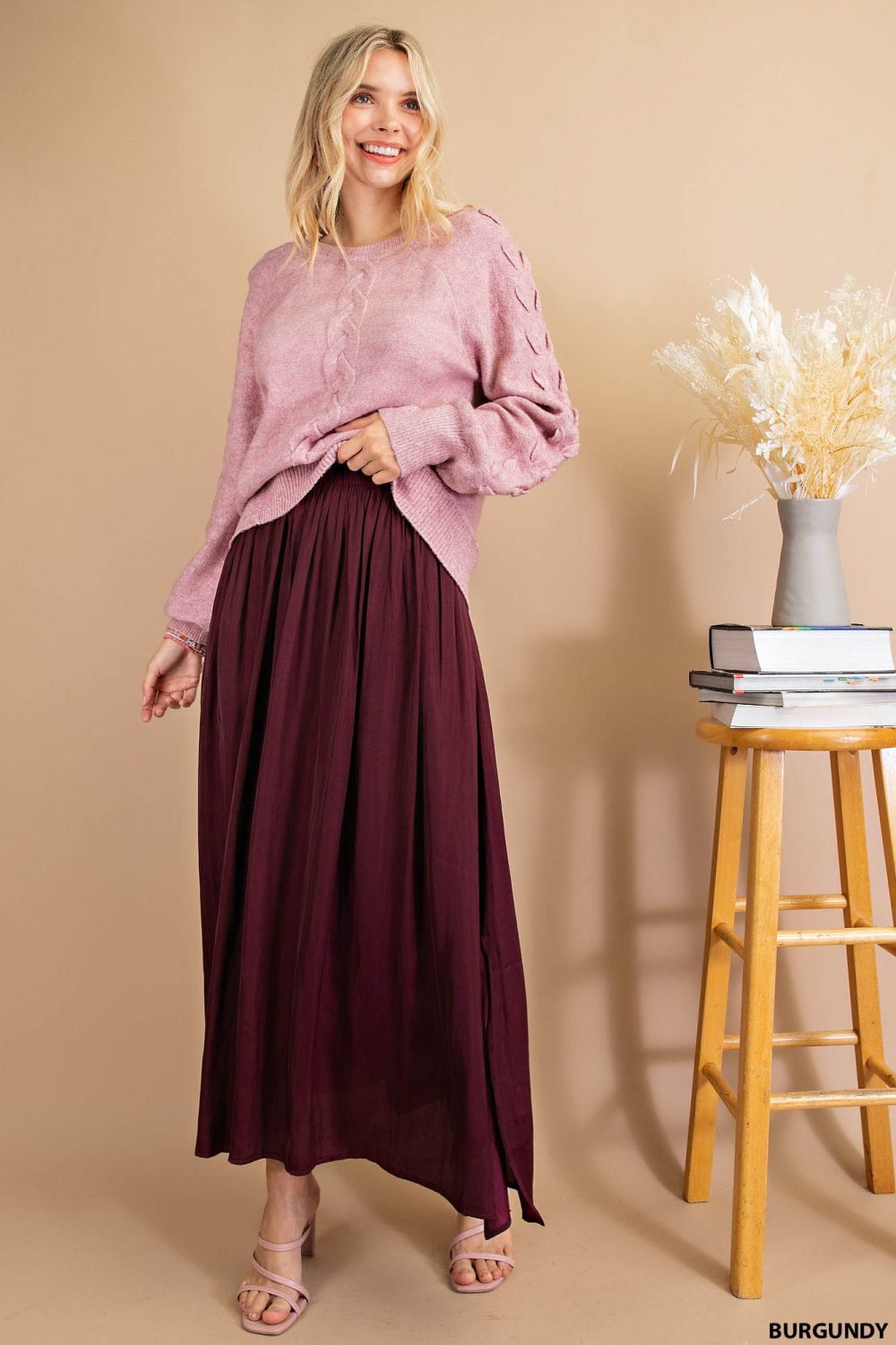 A-Line Skirt Maroon