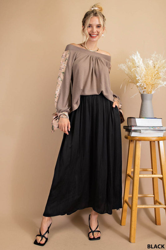 A-Line Skirt with Side Silt